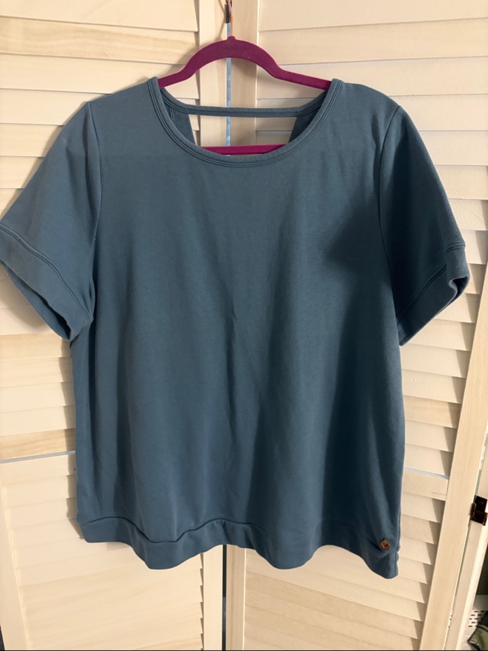 LIVI Casual Short Sleeve Women's Top - Slate Blue